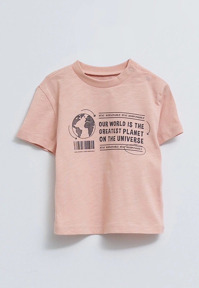 LC WAIKIKI Crew Neck Short Sleeve Printed Baby Boy T-Shirt And Trousers 2-Piece Set 4 LC WAIKIKI Crew Neck Short Sleeve Printed Baby Boy T-Shirt And Trousers 2-Piece Set - Image 2