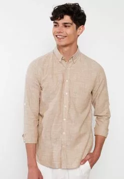 LC WAIKIKI Regular Fit Long Sleeve Linen Men's Shirt -LC WAIKIKI popular shop lc waikiki 1715 5403236 2