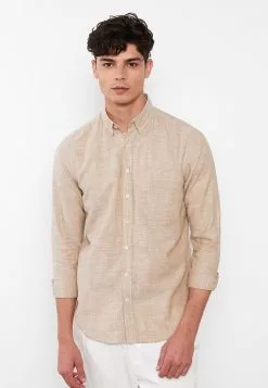 LC WAIKIKI Regular Fit Long Sleeve Linen Men's Shirt -LC WAIKIKI popular shop lc waikiki 1715 5403236 3