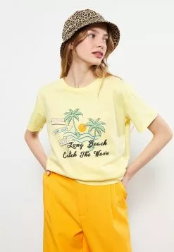 LC WAIKIKI Crew Neck Printed Short Sleeve Cotton Women's T-Shirt -LC WAIKIKI popular shop lc waikiki 1782 7928236 2