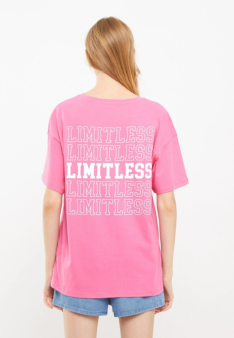 LC WAIKIKI Crew Neck Printed Short Sleeve Cotton Women's T-Shirt 5 LC WAIKIKI Crew Neck Printed Short Sleeve Cotton Women's T-Shirt - Image 3