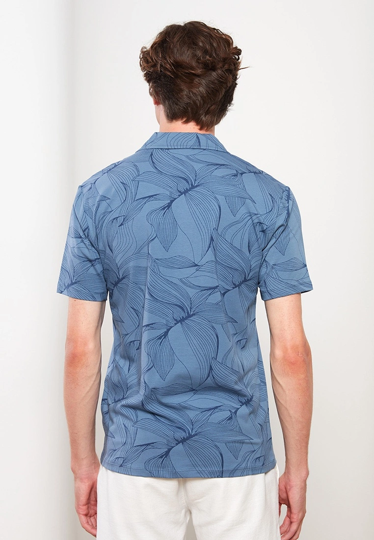 LC WAIKIKI Resort Collar Short Sleeve Patterned Combed Cotton Men's T-Shirt 7 LC WAIKIKI Resort Collar Short Sleeve Patterned Combed Cotton Men's T-Shirt - Image 5