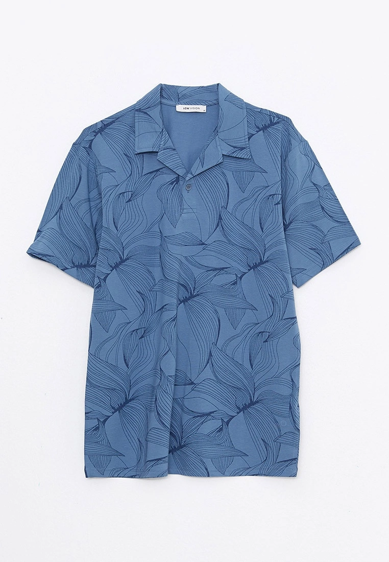 LC WAIKIKI Resort Collar Short Sleeve Patterned Combed Cotton Men's T-Shirt 8 LC WAIKIKI Resort Collar Short Sleeve Patterned Combed Cotton Men's T-Shirt - Image 6