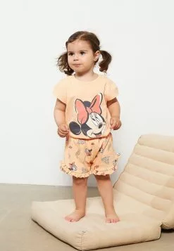 LC WAIKIKI Crew Neck Short Sleeve Minnie Mouse Printed Organic Cotton Baby Girl Pajamas Set -LC WAIKIKI popular shop lc waikiki 2199 9374936 3