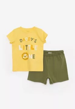 LC WAIKIKI Crew Neck Short Sleeve Printed Cotton Baby Boy Pajamas Set