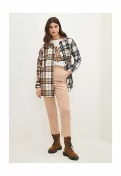 LC WAIKIKI Front Button Closure Plaid Long Sleeve Gabardine Women's Shirt -LC WAIKIKI popular shop lc waikiki 2270 4297626 4