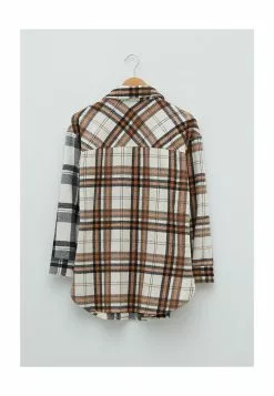 LC WAIKIKI Front Button Closure Plaid Long Sleeve Gabardine Women's Shirt -LC WAIKIKI popular shop lc waikiki 2271 4297626 6