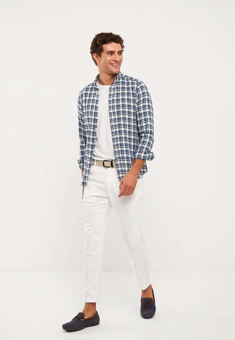 LC WAIKIKI Slim Fit Long Sleeve Plaid Men Shirt 3 LC WAIKIKI Slim Fit Long Sleeve Plaid Men Shirt