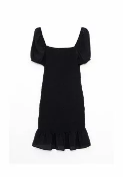 LC WAIKIKI Square Collar Straight Short Sleeve Viscose Women's Dress -LC WAIKIKI popular shop lc waikiki 2312 4397626 5