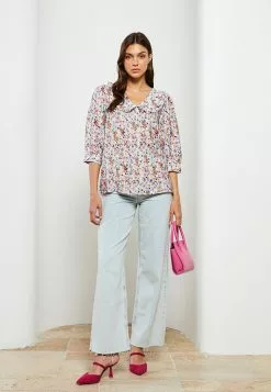 LC WAIKIKI Baby Collar Floral Viscose Women's Blouse -LC WAIKIKI popular shop lc waikiki 2418 8098726 3