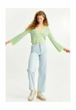 LC WAIKIKI Striped Crop Cardigan -LC WAIKIKI popular shop lc waikiki 2459 0406726 5