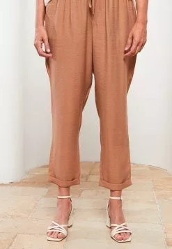 LC WAIKIKI Elastic Waist Straight Women Trousers -LC WAIKIKI popular shop lc waikiki 2684 9955726 4
