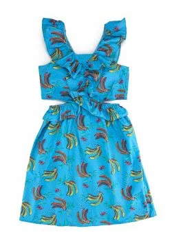 LC WAIKIKI V Neck Patterned Poplin Girl Dress