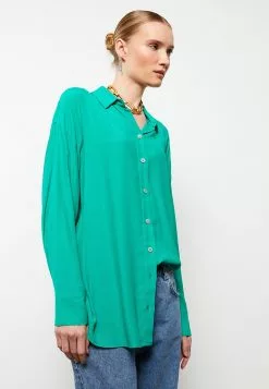 LC WAIKIKI Plain Long Sleeve Viscose Women's Shirt -LC WAIKIKI popular shop lc waikiki 2701 7819726 3