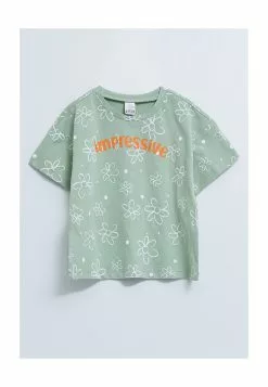 LC WAIKIKI Crew Neck Short Sleeve Printed Cotton Baby Girl T-Shirt And Shorts 2-Pack Set -LC WAIKIKI popular shop lc waikiki 2931 3765716 2