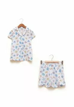 LC WAIKIKI Organic Cotton Girls Shorts Pajamas Set