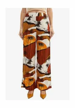 LC WAIKIKI Waist Patterned Viscose Women Trousers