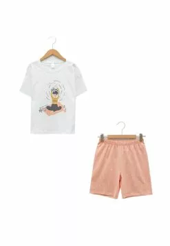 LC WAIKIKI Short Sleeve Girl Short Pajamas Set