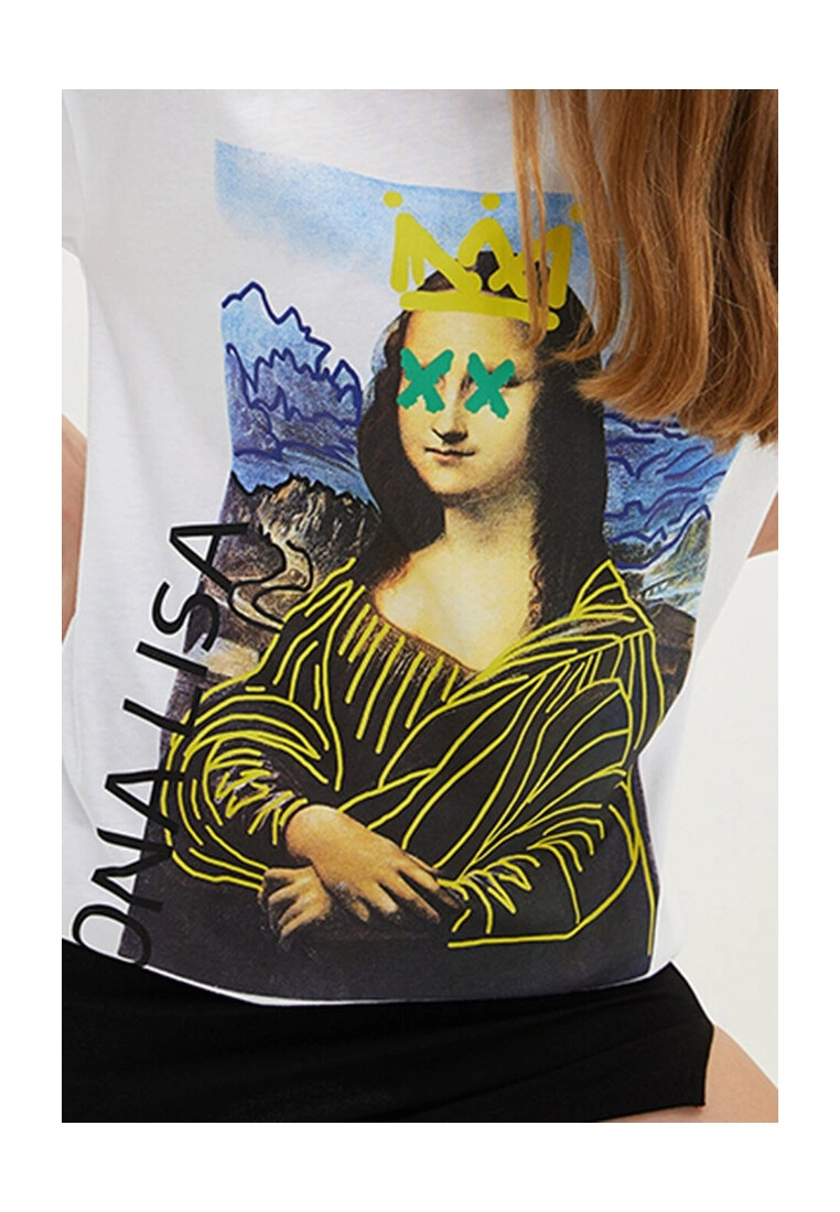 LC WAIKIKI Mona Lisa Printed Cotton T-Shirt 5 LC WAIKIKI Mona Lisa Printed Cotton T-Shirt - Image 3