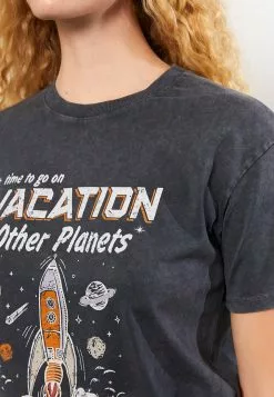 LC WAIKIKI Crew Neck Printed Short Sleeve Cotton Women's T-Shirt -LC WAIKIKI popular shop lc waikiki 3059 0387626 4