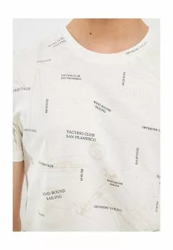 LC WAIKIKI Crew Neck Short Sleeve Printed Combed Cotton Men's T-Shirt -LC WAIKIKI popular shop lc waikiki 3328 5373226 3