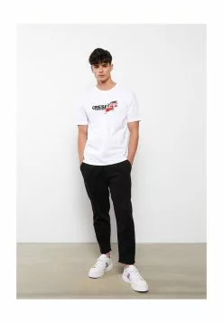 LC WAIKIKI Oversize Crew Neck Short Sleeved Printed Combed Cotton Men's T-Shirt -LC WAIKIKI popular shop lc waikiki 3407 1404226 5