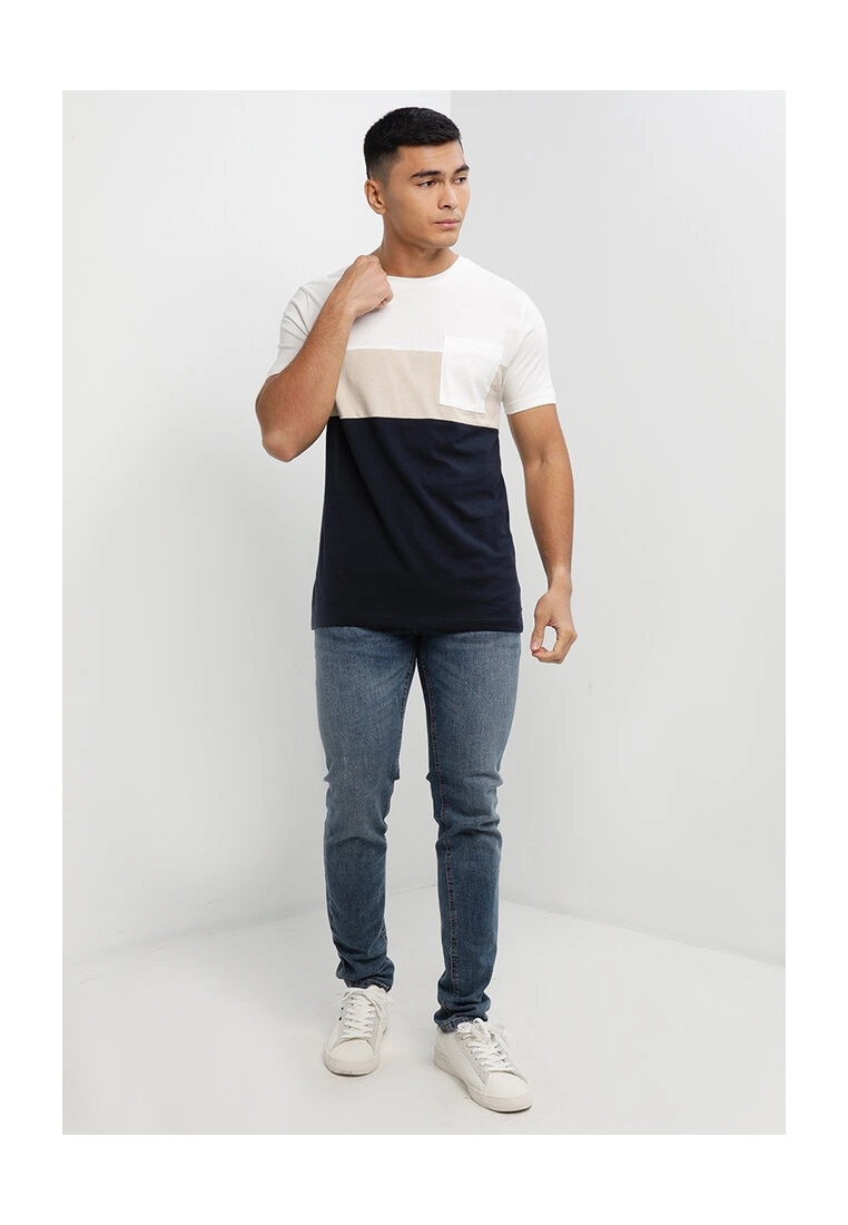 LC WAIKIKI Color Block Cotton Men's T-Shirt 6 LC WAIKIKI Color Block Cotton Men's T-Shirt - Image 4