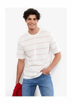 LC WAIKIKI Crew Neck Short Sleeve Striped Combed Cotton Men's T-Shirt