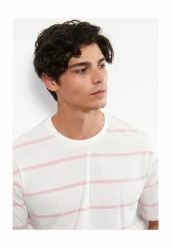 LC WAIKIKI Crew Neck Short Sleeve Striped Combed Cotton Men's T-Shirt -LC WAIKIKI popular shop lc waikiki 3454 8488426 3