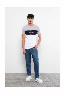 LC WAIKIKI Crew Neck Color Block Mens T-Shirt -LC WAIKIKI popular shop lc waikiki 3470 9409426 4