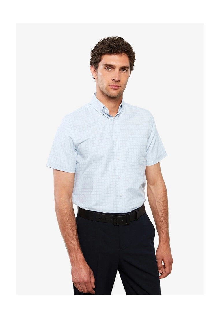 LC WAIKIKI Regular Fit Plaid Dobby Men's Shirt 3 LC WAIKIKI Regular Fit Plaid Dobby Men's Shirt