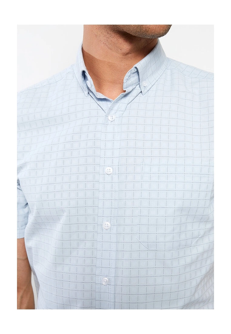 LC WAIKIKI Regular Fit Plaid Dobby Men's Shirt 5 LC WAIKIKI Regular Fit Plaid Dobby Men's Shirt - Image 3