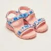 LC WAIKIKI Double Band Patterned Hook And Loop Girls' Sandals