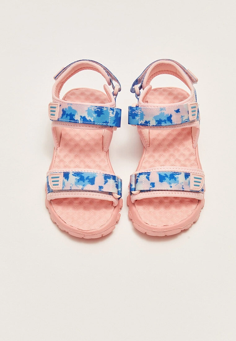 LC WAIKIKI Double Band Patterned Hook And Loop Girls' Sandals 4 LC WAIKIKI Double Band Patterned Hook And Loop Girls' Sandals - Image 2