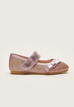 LC WAIKIKI Glittery Bow Detailed Velcro Fastening Baby Girl Flats -LC WAIKIKI popular shop lc waikiki 3553 9505236 2