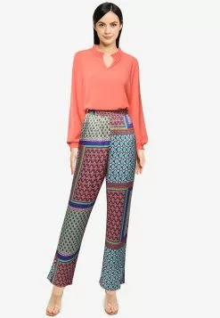 LC WAIKIKI Elastic Waist Patterned Women's Trousers -LC WAIKIKI popular shop lc waikiki 3605 6981216 4
