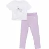 LC WAIKIKI Crew Neck Short Sleeve Printed Baby Girl T-Shirt And Leggings 2-Piece Set -LC WAIKIKI popular shop lc waikiki 3627 9117916 1