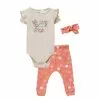 LC WAIKIKI 3-Pieces Organic Cotton Baby Girl Set -LC WAIKIKI popular shop lc waikiki 3639 9365716 1