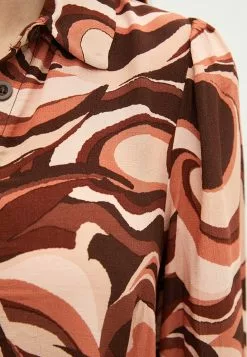 LC WAIKIKI Shirt Neck Patterned Long Sleeve Viscose Women's Dress -LC WAIKIKI popular shop lc waikiki 3703 6971936 3