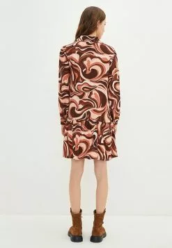 LC WAIKIKI Shirt Neck Patterned Long Sleeve Viscose Women's Dress -LC WAIKIKI popular shop lc waikiki 3703 6971936 4