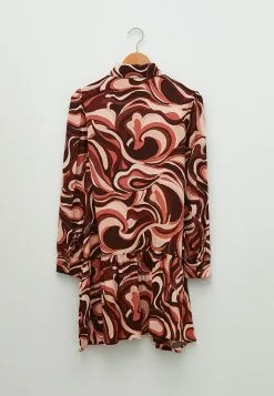 LC WAIKIKI Shirt Neck Patterned Long Sleeve Viscose Women's Dress -LC WAIKIKI popular shop lc waikiki 3704 6971936 6