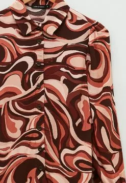 LC WAIKIKI Shirt Neck Patterned Long Sleeve Viscose Women's Dress -LC WAIKIKI popular shop lc waikiki 3704 6971936 7