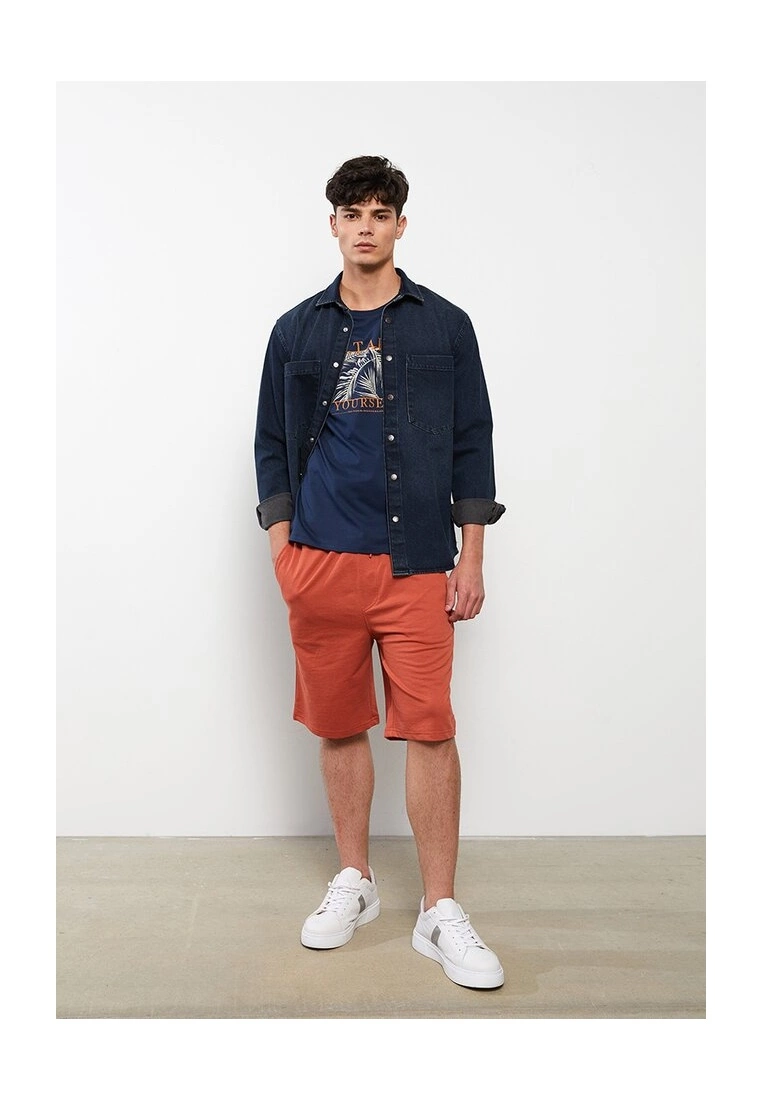 LC WAIKIKI Standard Pattern Knitted Men's Shorts 6 LC WAIKIKI Standard Pattern Knitted Men's Shorts - Image 4