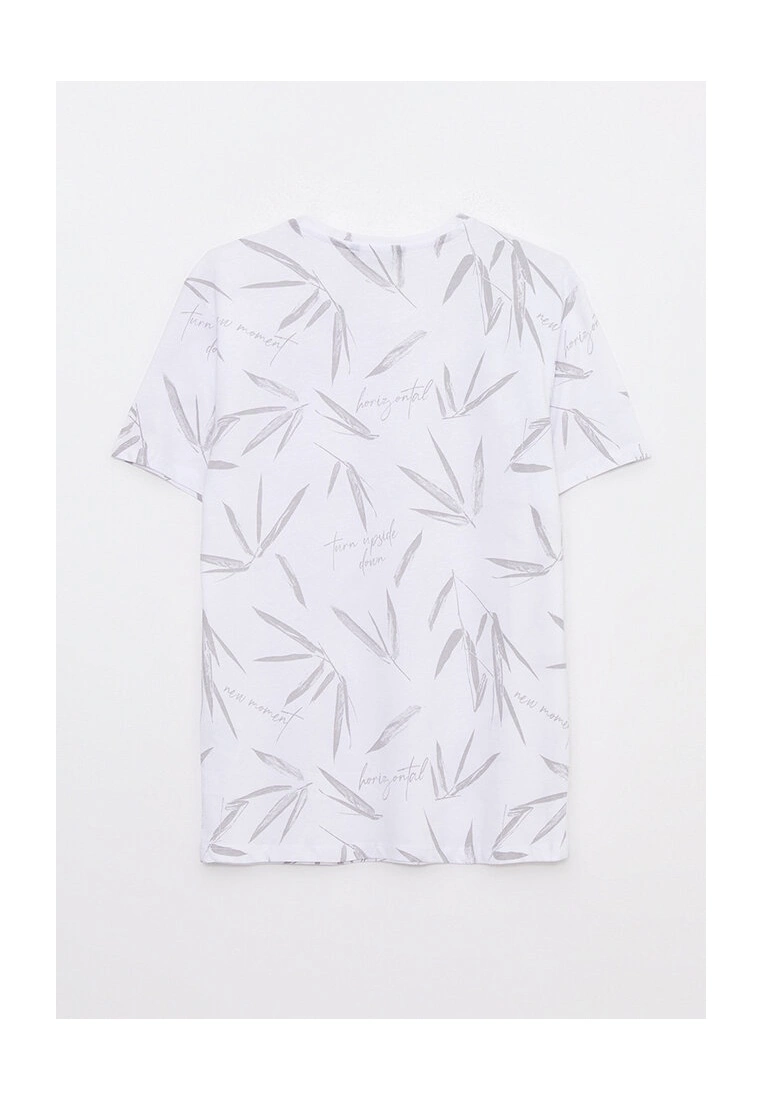 LC WAIKIKI Crew Neck Short Sleeve Patterned Combed Cotton Men's T-Shirt 8 LC WAIKIKI Crew Neck Short Sleeve Patterned Combed Cotton Men's T-Shirt - Image 6