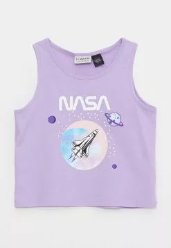 LC WAIKIKI Crew Neck Nasa Printed Cotton Girls' Singlet