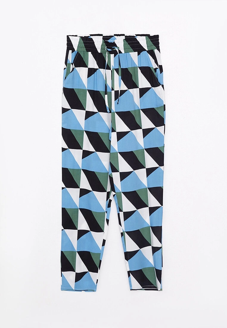 LC WAIKIKI Elastic Waist Comfortable Pattern Patterned Viscose Women's Trousers 8 LC WAIKIKI Elastic Waist Comfortable Pattern Patterned Viscose Women's Trousers - Image 6