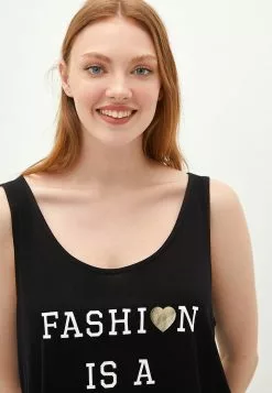 LC WAIKIKI U Neck Slogan Printed Female Athlete -LC WAIKIKI popular shop lc waikiki 3893 4831236 7