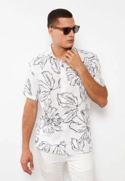 LC WAIKIKI Comfortable Fit Short Sleeve Patterned Men's Shirt