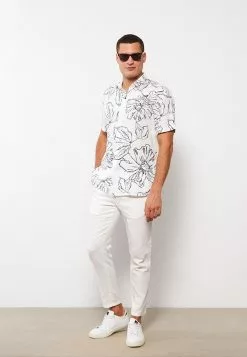 LC WAIKIKI Comfortable Fit Short Sleeve Patterned Men's Shirt -LC WAIKIKI popular shop lc waikiki 3897 3081936 3