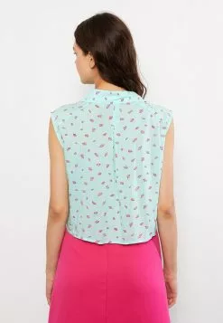 LC WAIKIKI Front Button Closure Patterned Sleeveless Poplin Women's Shirt -LC WAIKIKI popular shop lc waikiki 3903 5228236 5